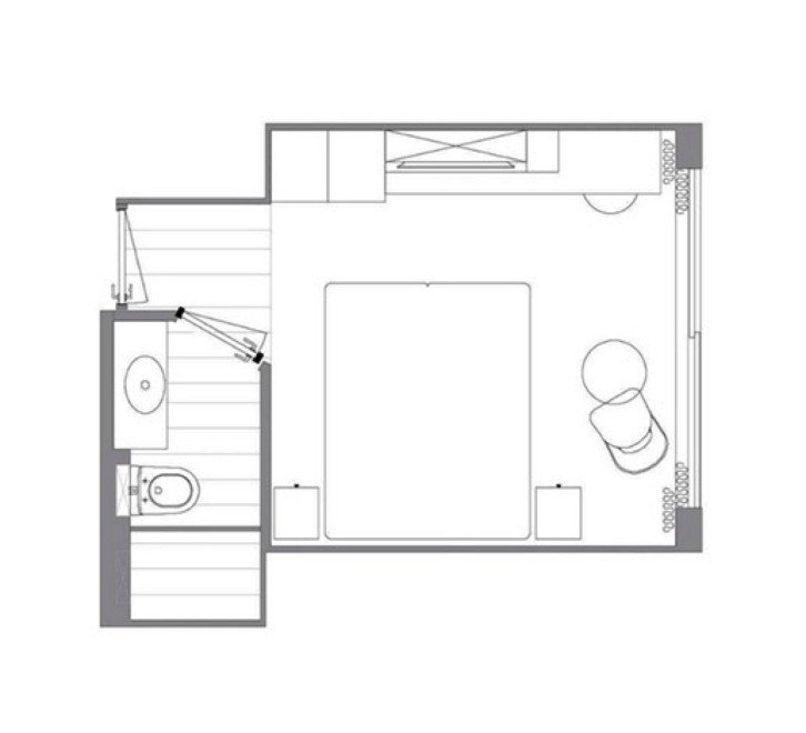 Stern Cabin - Diamond Deck floor Plan