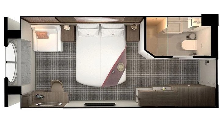 Ocean View Stateroom Guarantee floor Plan