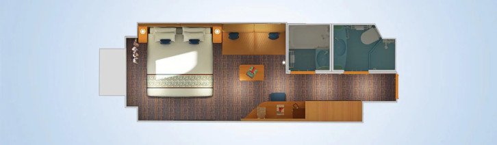 Deluxe Ocean View (and Obstructed View) floor Plan