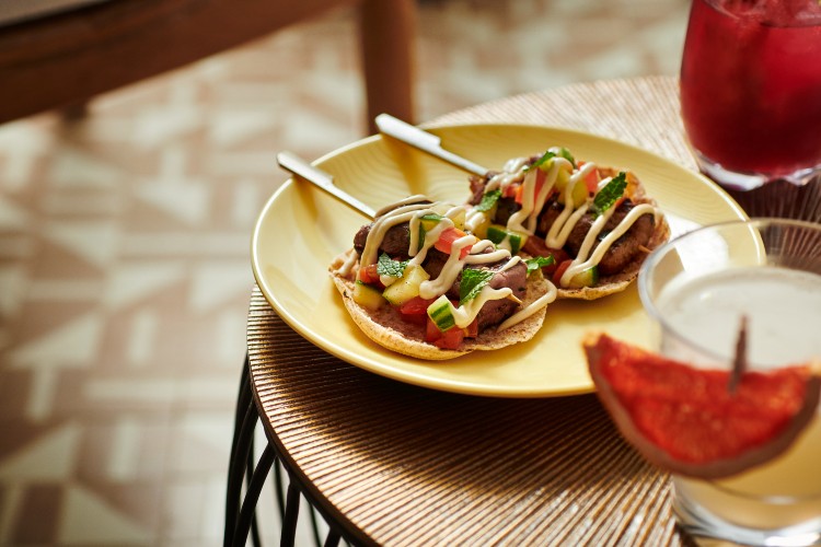 Kebabs served in the Dock House
