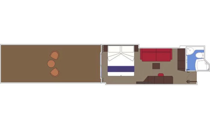 Junior Suite Aurea with Promenade & Ocean View floor Plan