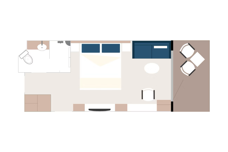 Balcony Stateroom Category C floor Plan