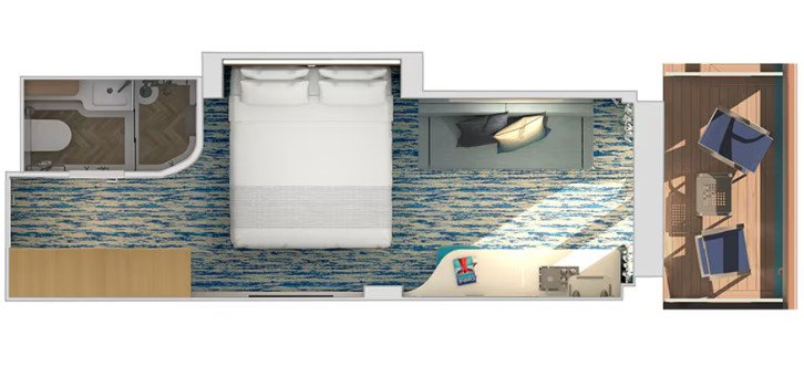 Balcony Staterooms floor Plan