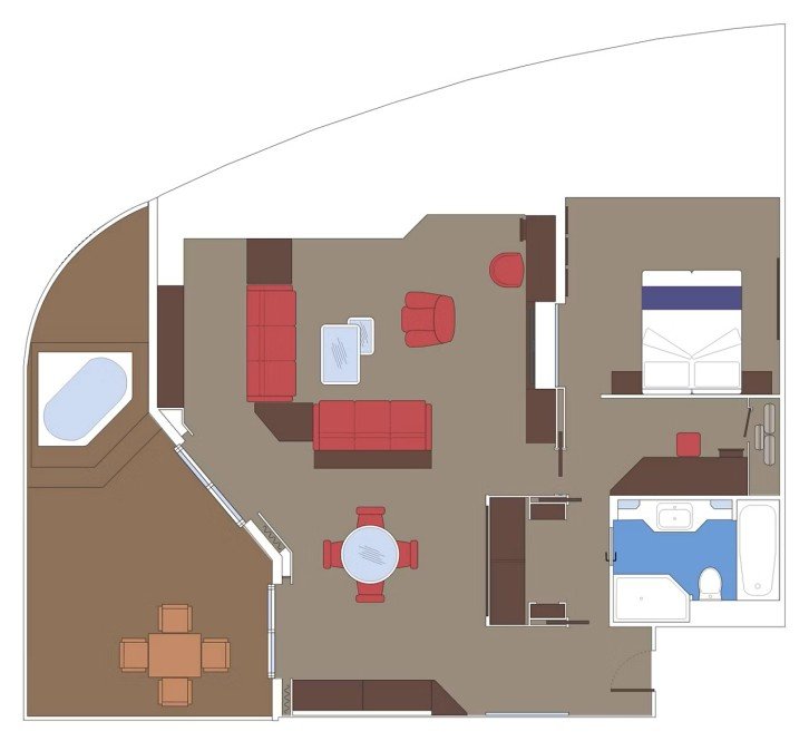 MSC Yacht Club Owner's Suite floor Plan