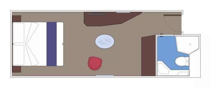 MSC Yacht Club Interior Suite floor Plan