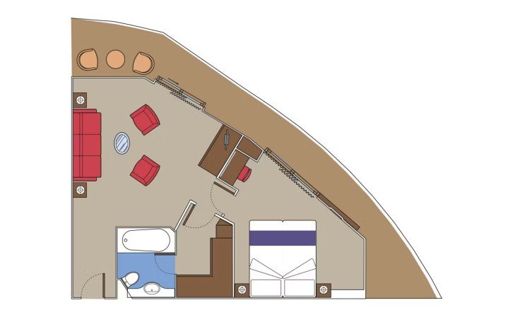 Junior Suite Aurea with Sealed Window floor Plan