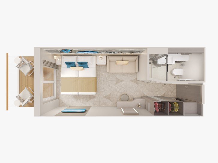 Sailaway Club Balcony Suite floor Plan