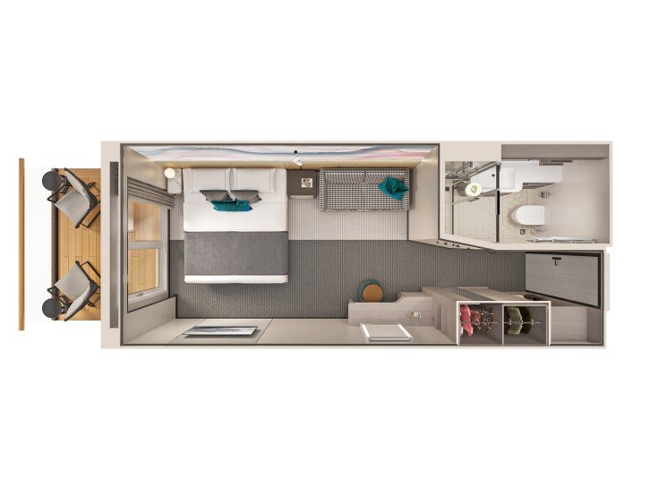 Family Club Balcony Suite floor Plan