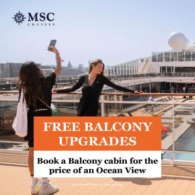 MSC Free Balcony Upgrade - 11.05 - 04.10