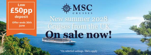 MSC New 2028 sailings from the UK on sale now