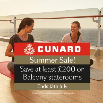 Cunard £200 Savings - 25th June