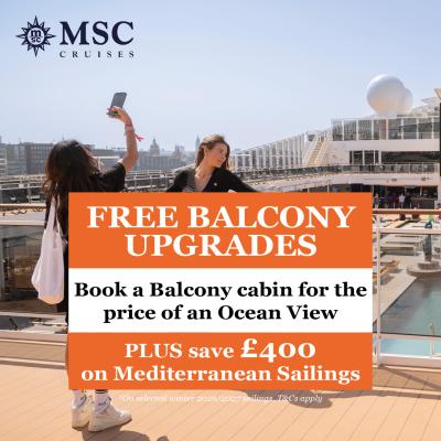 MSC Free Balcony Upgrade - 11.05 - 04.10