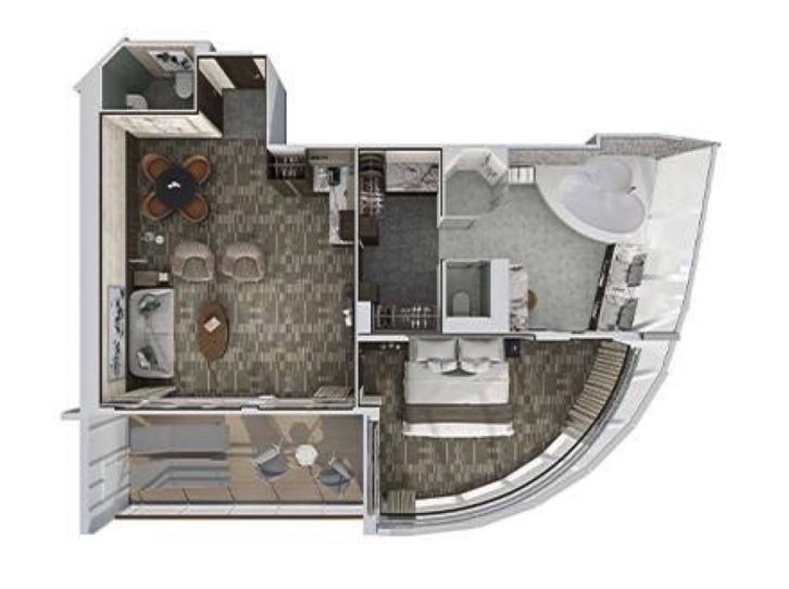 The Haven Deluxe Owner's Suite with Large Balcony floor Plan