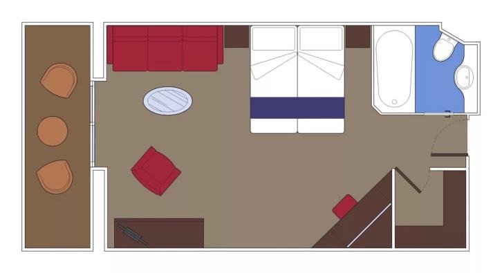 MSC Yacht Club Deluxe Grand Suite floor Plan