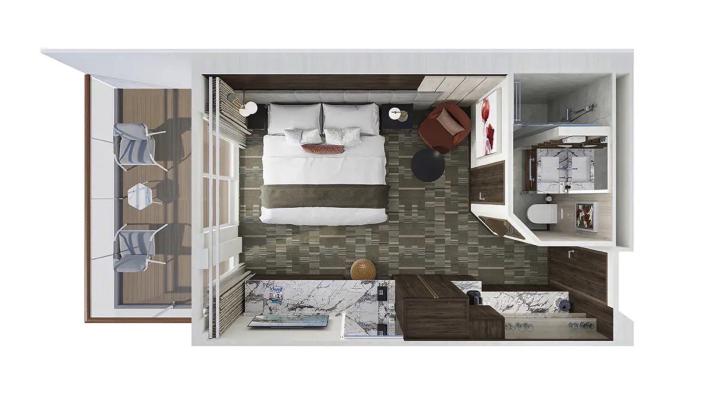 The Haven Aft-Facing Penthouse with Balcony floor Plan