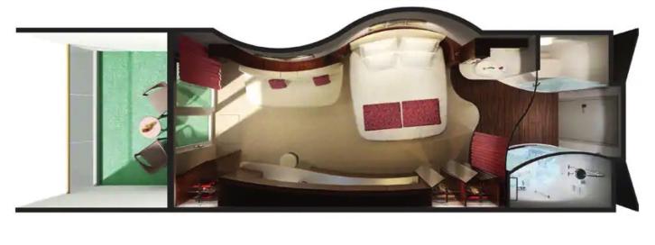 Club Balcony Suite floor Plan