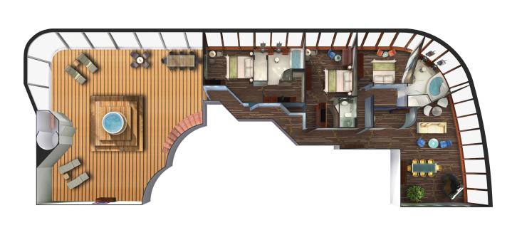 3-Bedroom Garden Villa floor Plan