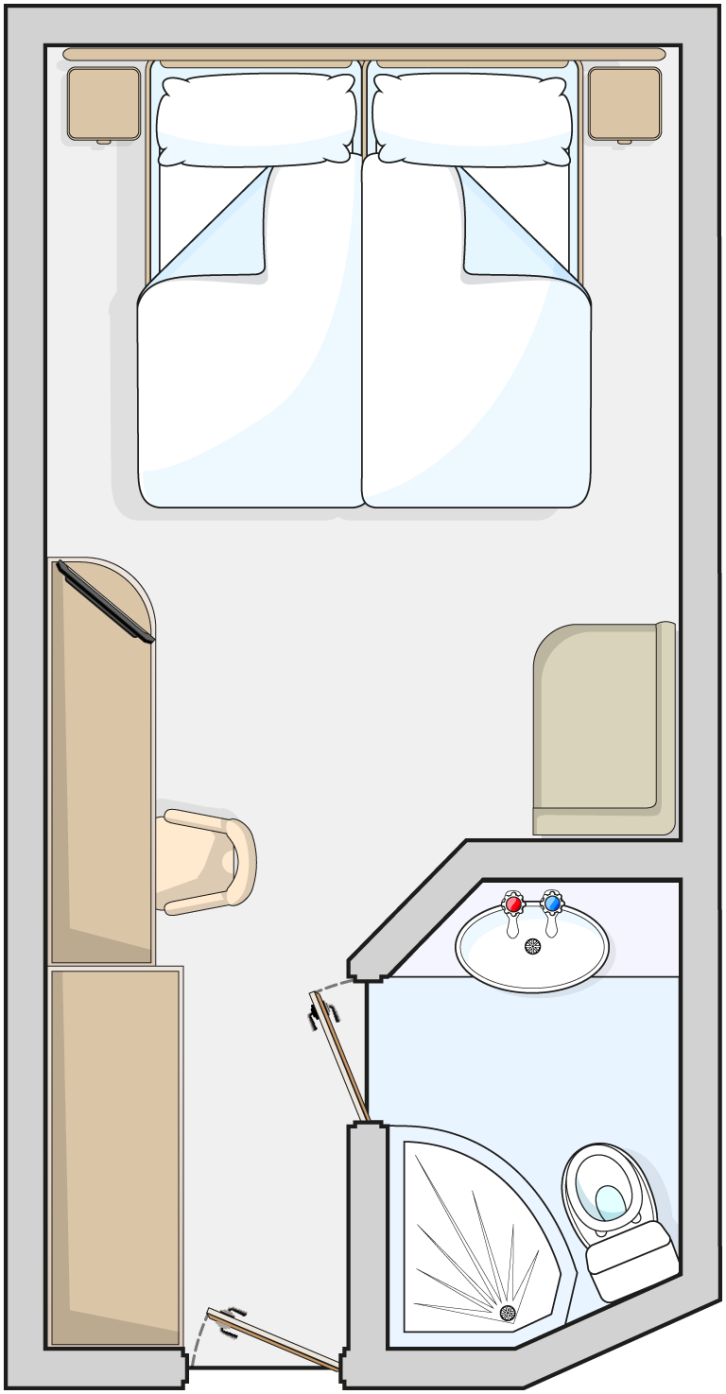 Single Inside Cabin floor Plan