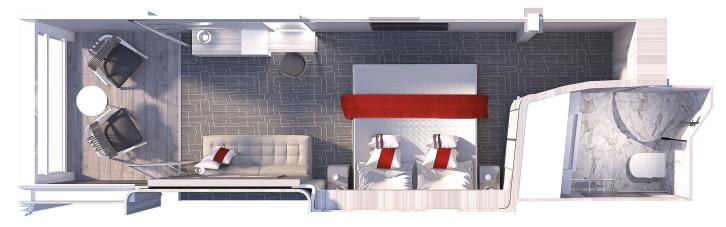Concierge Class Stateroom floor Plan