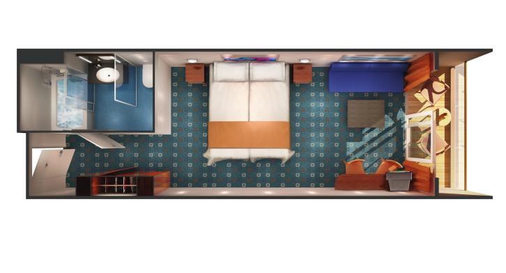 Sail Away Club Balcony Suite floor Plan