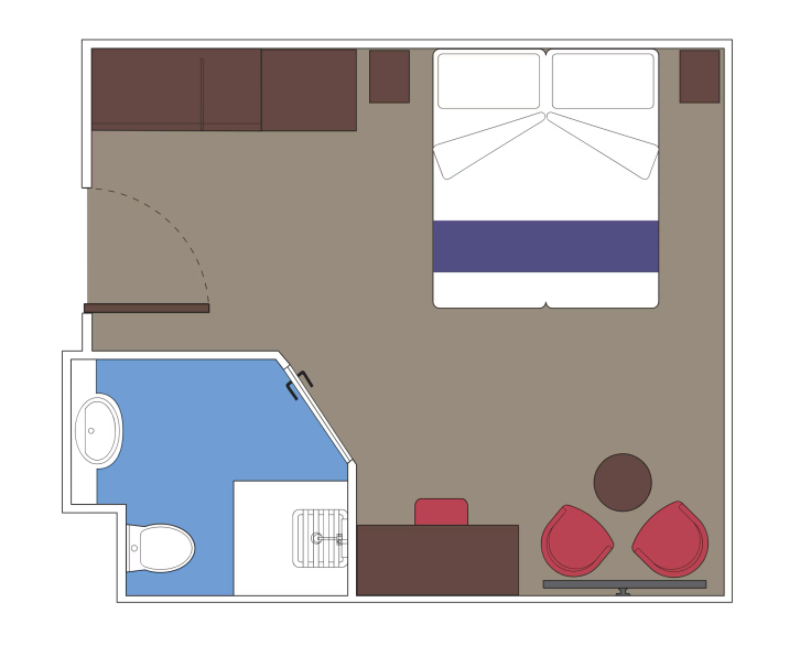 Yacht Club Interior Suite floor Plan