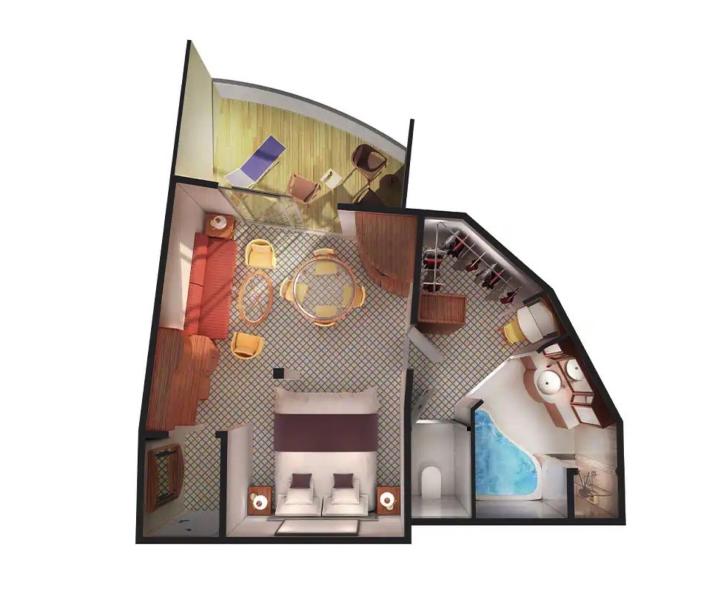 Penthouse with Balcony floor Plan