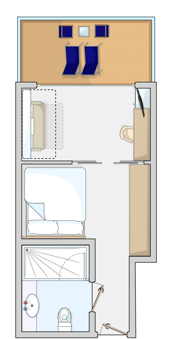 Family Balcony Cabin floor Plan