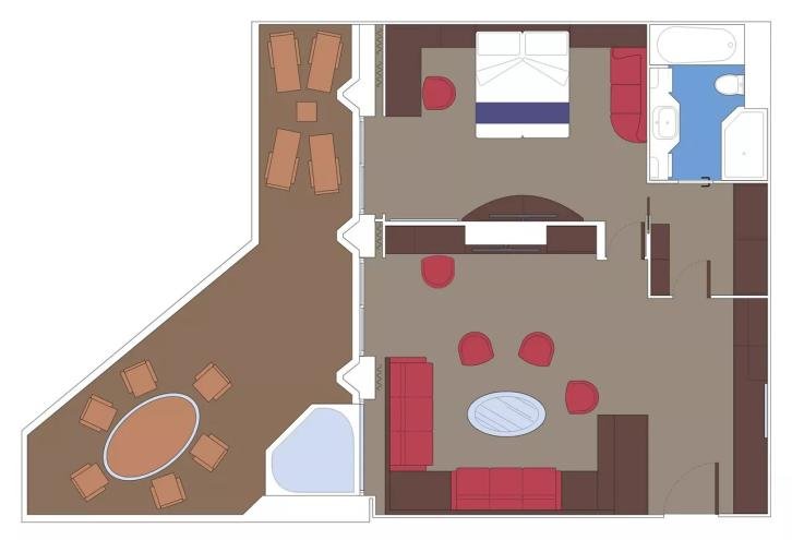 MSC Yacht Club Royal Suite floor Plan