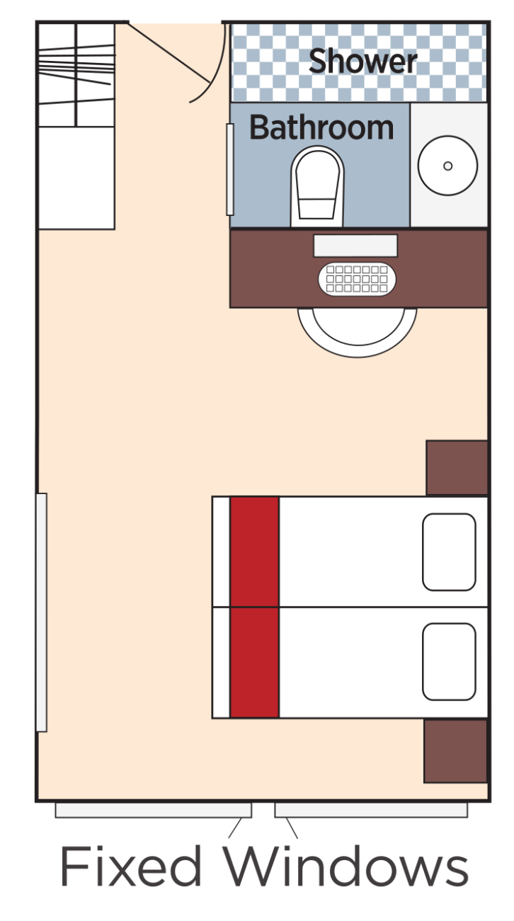 Category D Staterooms floor Plan